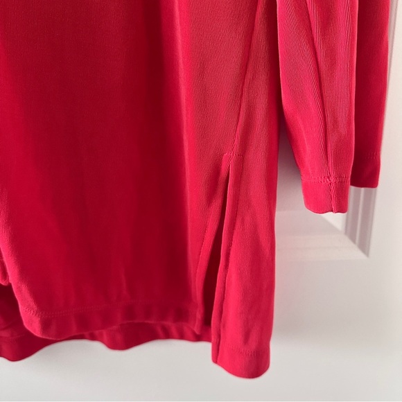 August Max Red Button Up Slinky Long Sleeve Shirt Women’s Size Large NWT Coastal - Picture 8 of 14